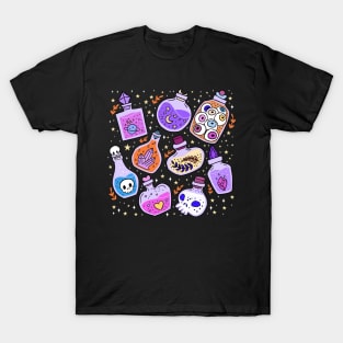 Magical fantasy potions bottles esoteric witchy iteams T-Shirt